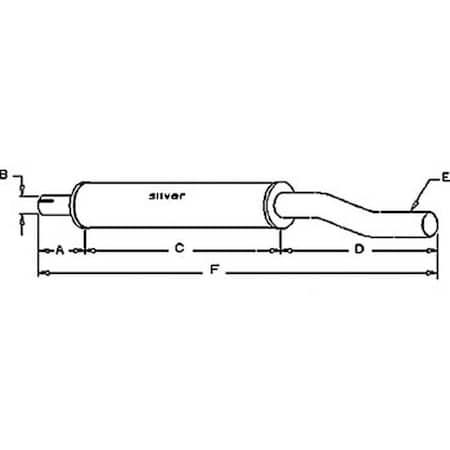 Aftermarket 186886M91 New Fits Massey Ferguson Tractor Muffler 65 for Diesel Appli Fits CATi MUK40-0016